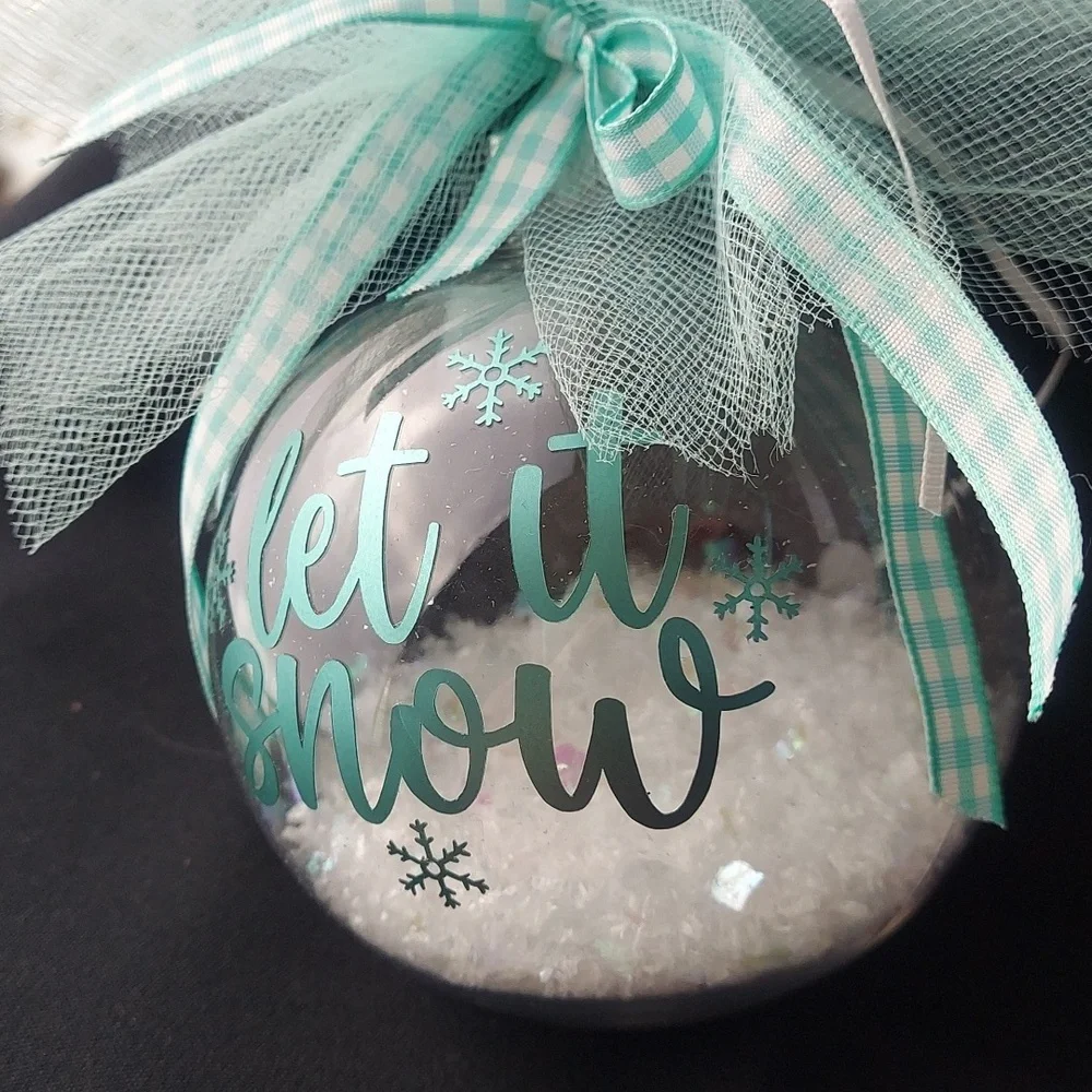 🆕 Handmade Christmas Plastic Bulb, Ornament or Gift 